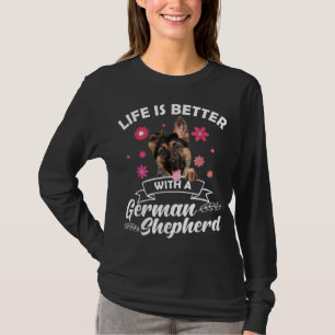 Camiseta Homens de Arte German shepherd Bonitos Cão-Grande-