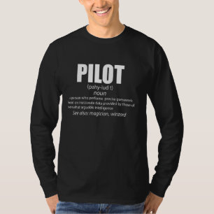 Camiseta Homens De Aviação De Definição De Piloto Engraçado