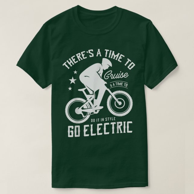 Camiseta Homens de bicicleta Monttainbike ebiker para um (Frente do Design)