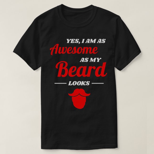 Camiseta Homens de bigode Cheio de barba presentes 2 1 (Frente do Design)