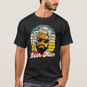 Camiseta Homens de Cerveja Barba Engraçada Bebendo Bebida V