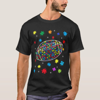 Camiseta Homens de Consciência do Autismo de Futebol quebra