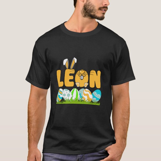 Camiseta Homens de Dia do felz pascoa Nome Personalizado Le (Frente)