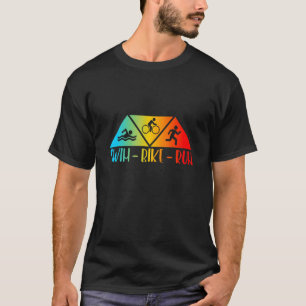 Camiseta Homens de esporte atlético Triathlon com bicicleta