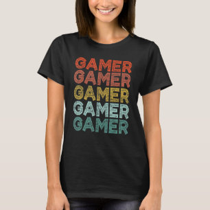 Camiseta Homens de jogos com estilo de anos 80 do Gamer Vin