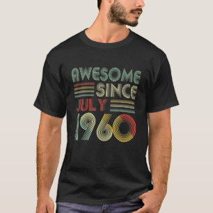 Camiseta Homens De Julho Mulheres Com 61 Anos De Idade Incr