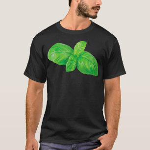 Camiseta Homens de manjericão frescos Mulheres vegetariana