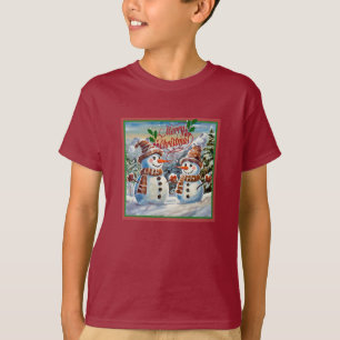 Camiseta Homens de Neve de Natal, Feliz Natal,