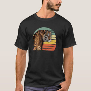 Camiseta Homens De Retrô De Animais Ameaçados De Tigre Sibe