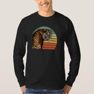 Camiseta Homens De Retrô De Animais Ameaçados De Tigre Sibe