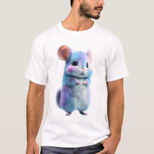 Camiseta Homens de Roedor Galáctico Iridescente Fofos e Vib
