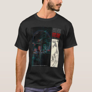Camiseta Homens de rua japoneses - Estética Cyberpunk