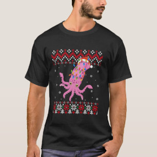 Camiseta Homens de Santa Hat da Lula Crianças de Natal Feio