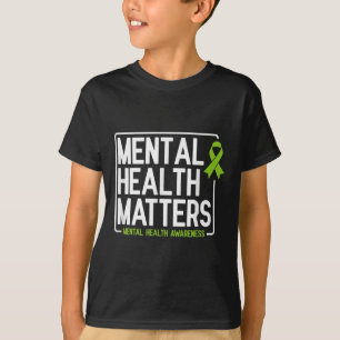 Camiseta Homens de saúde mental Mulheres Crianças Cuidados