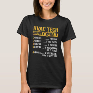 Camiseta Homens de Taxa Horária do Técnico da HVAC do Técni