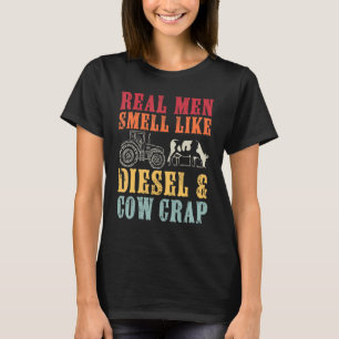 Camiseta Homens de verdade agricultores cheiram a diesel e