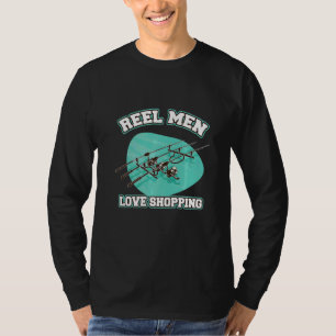 Camiseta Homens de Verdade Amam Comprar Pai Pescador Equipa