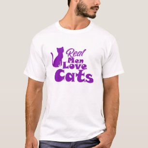 Camiseta Homens de Verdade Amam Gatos – Presentes para Home