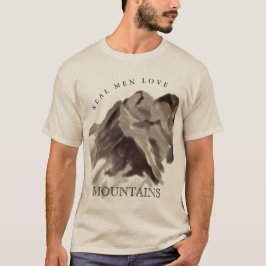 Camiseta Homens de Verdade Amam Montanhas Vintage