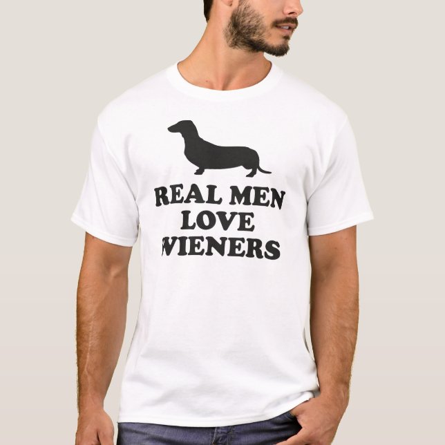 Camiseta Homens de Verdade Amam Salsichas (Frente)