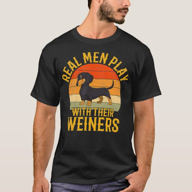 Camiseta Homens de verdade brincam com seus filhos Funny Da (Frente)