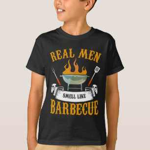 Camiseta Homens de Verdade Cheiram como Churrasco Churrasqu