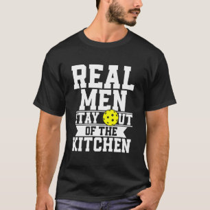 Camiseta Homens De Verdade Ficam Fora Da Cozinha Engraçados