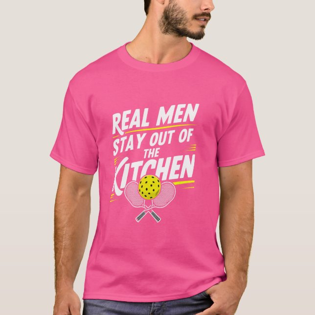 Camiseta Homens de verdade jogam picles (Frente)