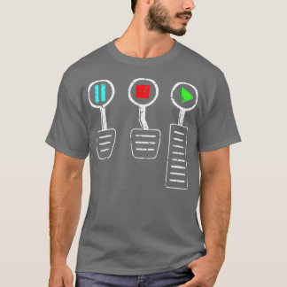 Camiseta Homens de verdade usam três pedais, três citações 
