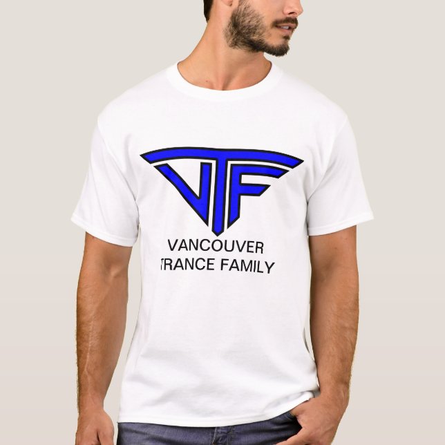 Camiseta Homens de VTF (logotipo azul escuro) (Frente)