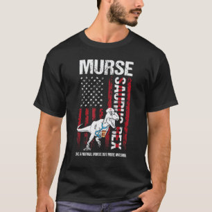 Camiseta Homens  Dinosaurio Jaleco Enfermeira Vida Café Rn 