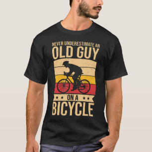 Camiseta Homens Divertidos de Ciclismo Nunca Subestimem Um