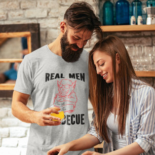 Camiseta Homens Divertidos de Verdade Cheiram como Churrasc