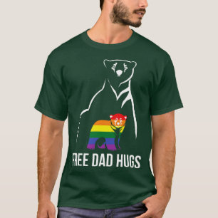 Camiseta Homens do Arco-Íris LGBT Orgulho gay Abraços de Pa