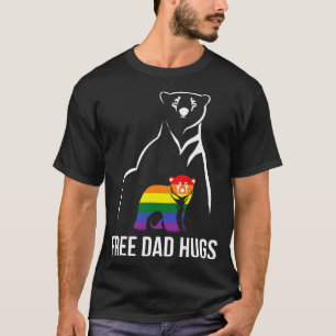 Camiseta Homens do Arco-Íris LGBT Orgulho gay Abraços de Pa