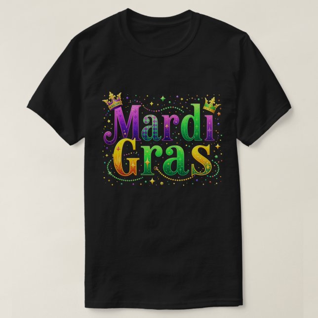 Camiseta Homens do Carnaval da Mardi Gras (Frente do Design)