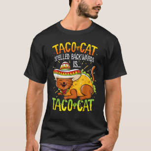 Camiseta Homens do Cat Taco Homens Mulheres Ortografaram Ta
