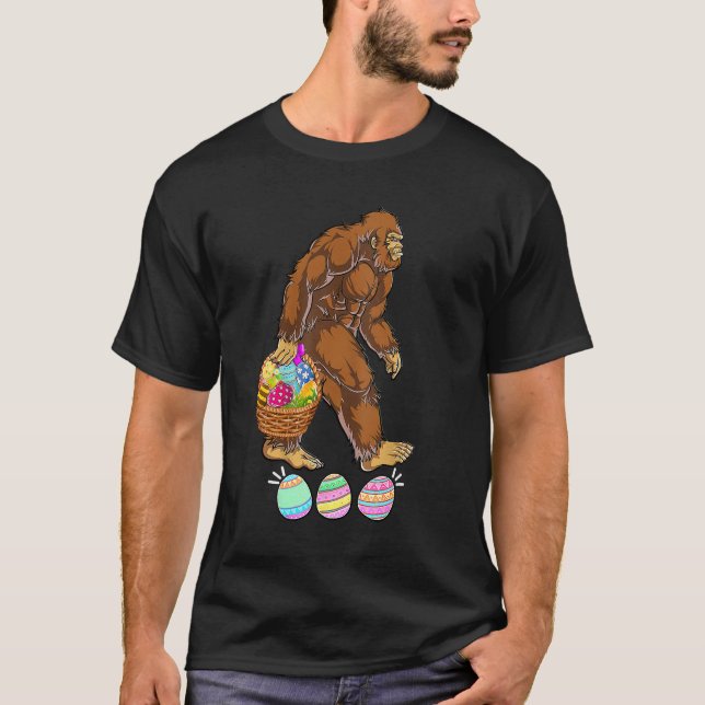 Camiseta Homens do dia da Páscoa de ovos de éster Pé-Grande (Frente)