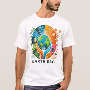 Camiseta Homens do Dia da Terra Básicos