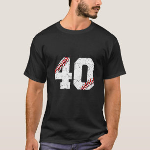 Camiseta Homens do Dia do Baseball com aniversário de 40 an