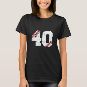 Camiseta Homens do Dia do Baseball com aniversário de 40 an