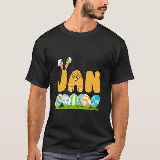 Camiseta Homens do Dia do felz pascoa Nome Personalizado Ja