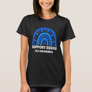 Camiseta Homens do Esquadrão de Apoio e Consciência Mês Mul