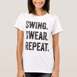 Camiseta Homens do Golfe Engraçados Fazendo Jura Repetir Go