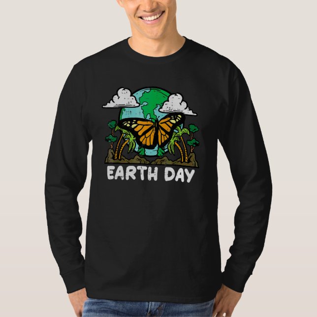 Camiseta Homens do Meio Ambiente da Borboleta Monarca (Frente)