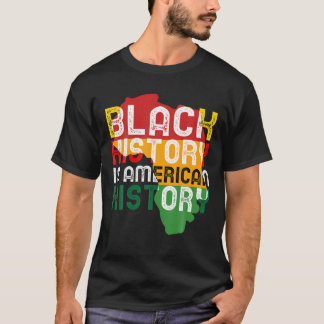 Camiseta Homens do Orgulho Americano do Mês Africano, Histó
