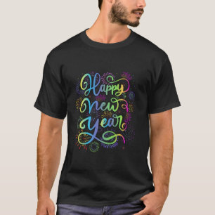 Camiseta Homens do Partido Véspera de ano novo feliz ano no