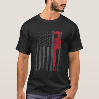 Camiseta Homens do Trabalhador de Canalização de Vintage do