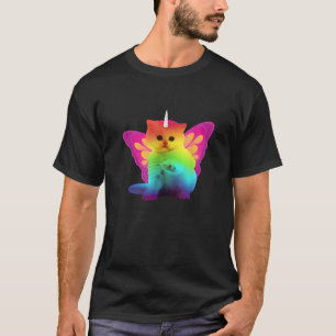 Camiseta Homens do Unicórnio com borboletas do Rainbow