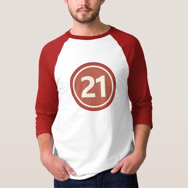 Camiseta Homens dotados de aniversário de 21 anos (Frente)